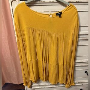 Yellow Long Sleeve Torrid Blouse